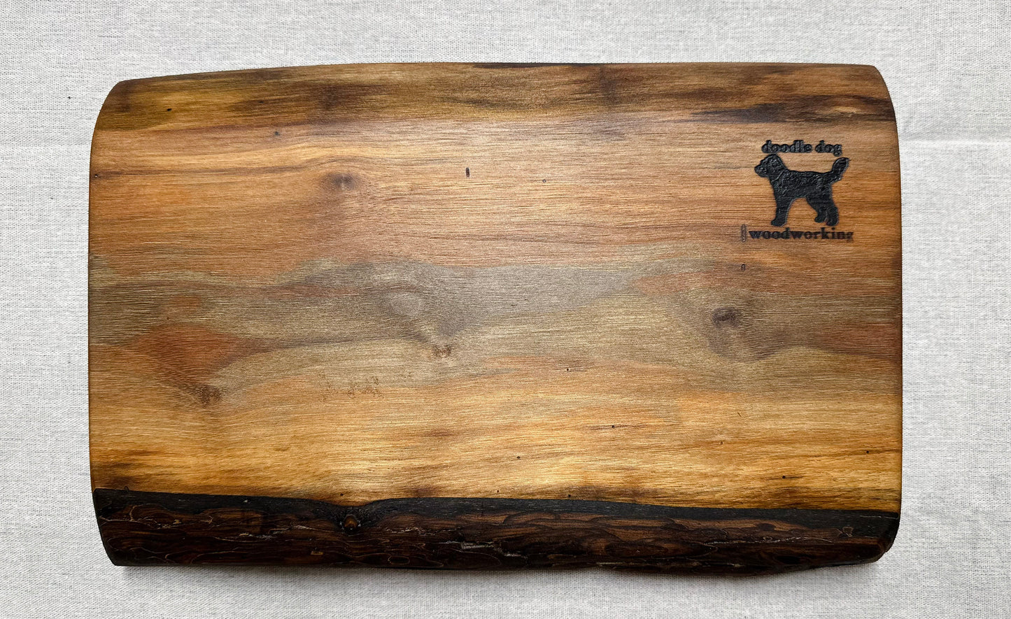 Doodle Dog Live Edge Cutting Board