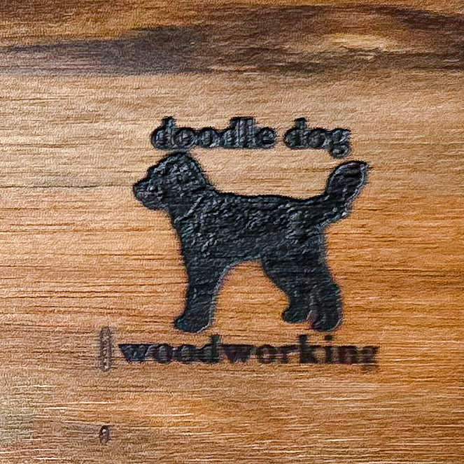 Doodle Dog Live Edge Cutting Board